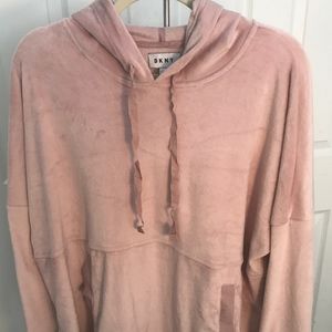 DKNY soft plush pale pink hoody